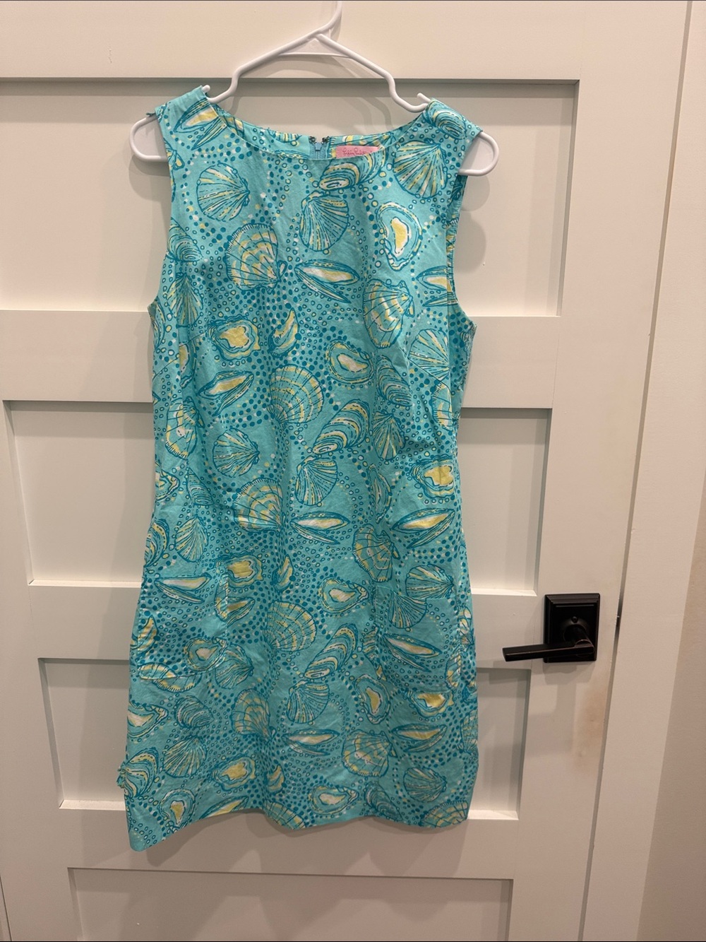 Lilly Pulitzer Turquoise Shell-Print Sleeveless Shift Dress